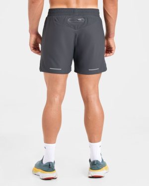 Run 5" Shorts - Hurricane Grey: The Ultimate Performance Gear