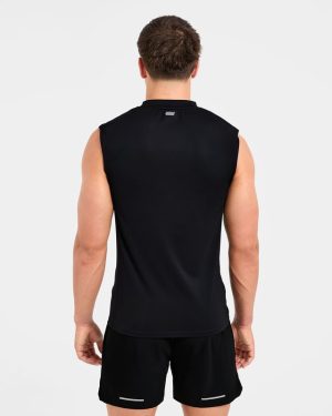 Run Slim Tank - Black: The Ultimate Performance Gear for Serious Runners