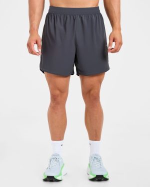 Run Speed Shorts - Hurricane Grey: Engineered for Peak Performance