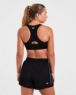 Run Sports Bra - Black: Engineered for Performance