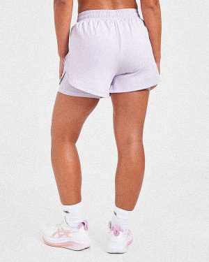 Run 2 in 1 Shorts - Ice Lilac: The Ultimate Performance Gear