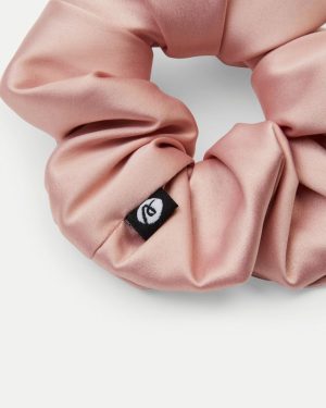 Premium Silky Scrunchie 4-Pack: White, Champagne, Pink & Mocha