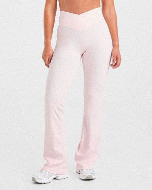 Sculpt Wrap Flared Leggings - Iced Pink: The Ultimate Comfort and Style Solution