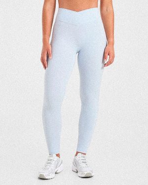Sculpt Wrap Leggings - Iced Blue: The Ultimate Second-Skin Experience