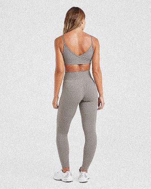 Sculpt Wrap Leggings - Smoke Grey: The Ultimate Second-Skin Experience