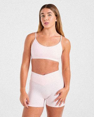 Sculpt Wrap Sports Bra - Iced Pink: The Ultimate Fusion of Style and Support