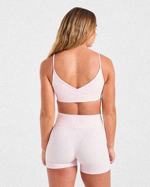 Sculpt Wrap Sports Bra - Iced Pink: The Ultimate Fusion of Style and Support