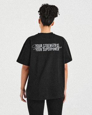 Show Up Oversized T Shirt - Black | Premium Comfort & Style
