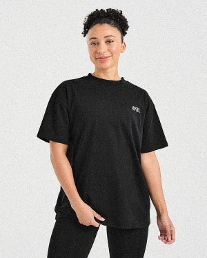 Show Up Oversized T Shirt - Black | Premium Comfort & Style