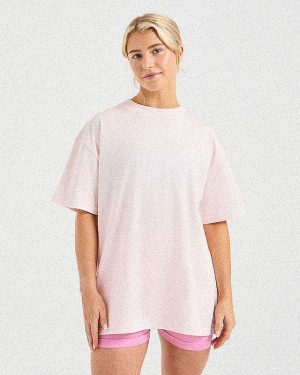 Show Up Oversized T Shirt - Pink: The Ultimate Comfort & Style Statement