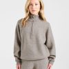 Soft Oversized Knitted 1/4 Zip - Brown Marl: The Ultimate Cozy Essential