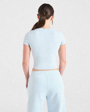 Sports Club Baby Tee - Baby Blue: The Ultimate Rest Day Essential