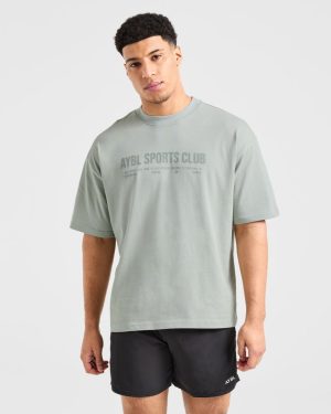 Sports Club Dot Oversized T-Shirt - Green Mist: The Ultimate Comfort Upgrade