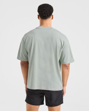 Sports Club Dot Oversized T-Shirt - Green Mist: The Ultimate Comfort Upgrade