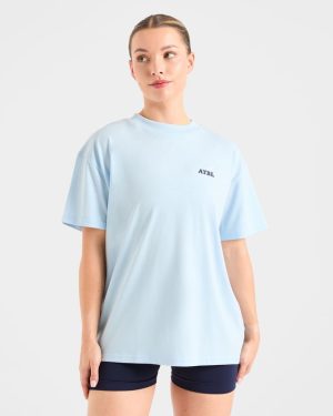 Sports Club Wavy Oversized T-Shirt - Blue/Navy: The Ultimate Comfort & Style Fusion