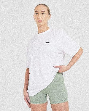 Sports Club Wavy Oversized T-Shirt - White: The Ultimate Comfort Fit
