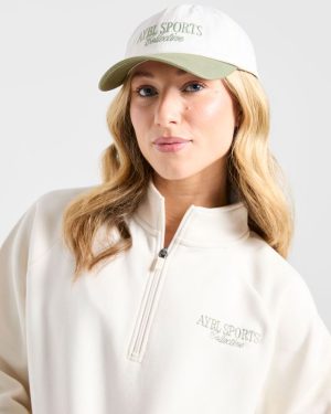 Sports Collective Cap - Off White/Green: The Ultimate Blend of Style and Function