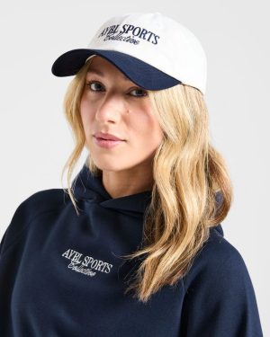 Sports Collective Cap - Off White/Navy: The Ultimate Fusion of Style and Function