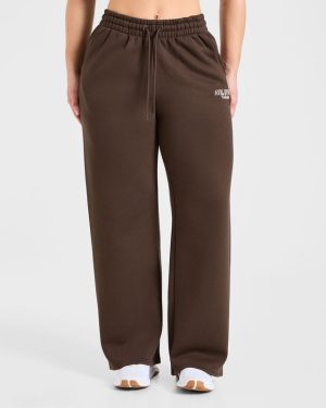 Sports Collective Oversized Straight Leg Joggers - Brown: The Ultimate Comfort Upgrade