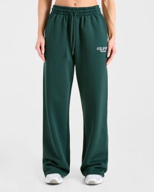 Sports Collective Oversized Straight Leg Joggers - Deep Forest: The Ultimate Comfort Upgrade