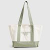 Sports Collective Tote Bag - Off White/Green | Premium Cotton Canvas Carrier