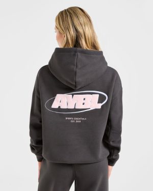 Sports Essentials Oversized Hoodie - Charcoal/Pink: The Ultimate Comfort Upgrade