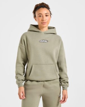 Sports Essentials Oversized Hoodie - Muted Olive: The Ultimate Comfort Upgrade