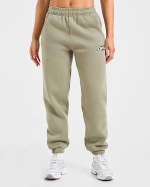 Sports Essentials Oversized Joggers - Muted Olive: The Ultimate Comfort Staple