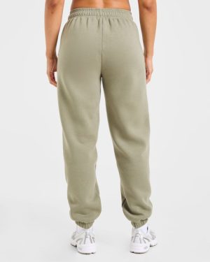 Sports Essentials Oversized Joggers - Muted Olive: The Ultimate Comfort Staple