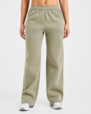 Sports Essentials Oversized Straight Leg Joggers - Muted Olive