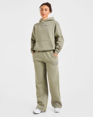 Sports Essentials Oversized Straight Leg Joggers - Muted Olive