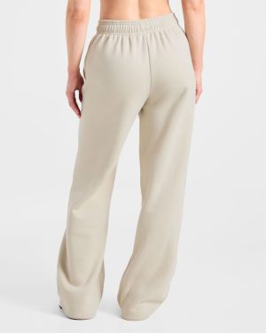 Sports Essentials Oversized Straight Leg Joggers - Sand: The Ultimate Comfort Upgrade