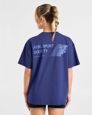 Sport Society Oversized T-Shirt - Muted Navy: The Ultimate Comfort & Style Guide