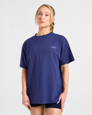 Sport Society Oversized T-Shirt - Muted Navy: The Ultimate Comfort & Style Guide