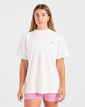 Sports Wellness Oversized T Shirt - Off White: The Ultimate Comfort & Style Fusion