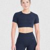 Navy Staple Crop Top - Ultimate Sculpting Activewear