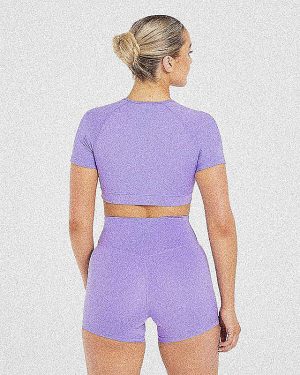 Staple Crop Top - Vibrant Violet: The Ultimate Performance Essential