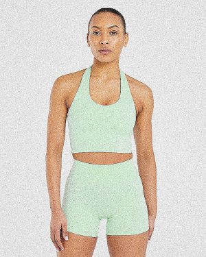 Staple Halterneck Crop Top - Mint Green: The Ultimate Workout Essential
