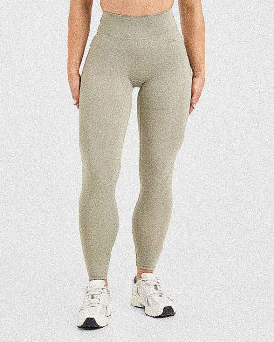 Staple Leggings - Washed Olive: The Ultimate High-Waisted Workout Essential