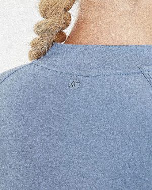 Staple Longline Zip Jacket - Slate Blue: The Ultimate Sculpting Activewear Essential