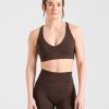 Staple Sports Bra - Brown: The Ultimate Medium-Support Activewear