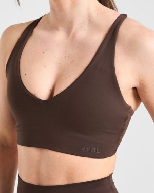 Staple Sports Bra - Brown: The Ultimate Medium-Support Activewear