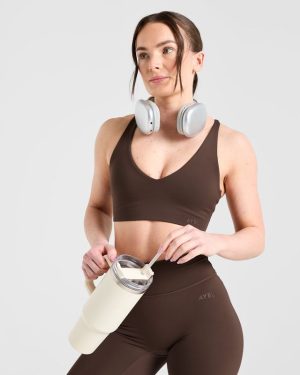 Staple Sports Bra - Brown: The Ultimate Medium-Support Activewear