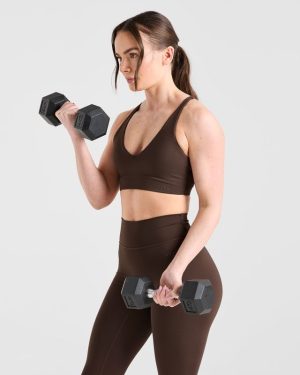 Staple Sports Bra - Brown: The Ultimate Medium-Support Activewear