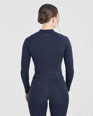 Staple Zip Jacket - Navy: The Ultimate Sculpting Performance Wear