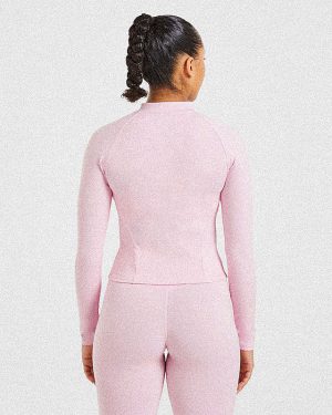 Staple Zip Jacket - Pastel Pink: The Ultimate Sculpting Activewear Essential