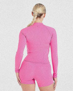 Staple Zip Jacket - Summer Pink: The Ultimate Sculpting Activewear