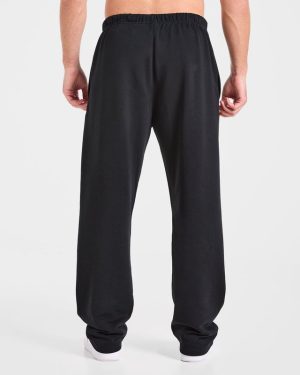 Strength Division Oversized Straight Leg Joggers - Black/Blue