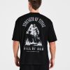 Strength Of Titans Oversized T Shirt - Black