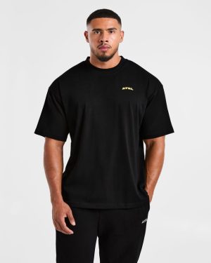 Team AYBL Oversized T-Shirt: The Ultimate Black & Yellow Cotton Essential
